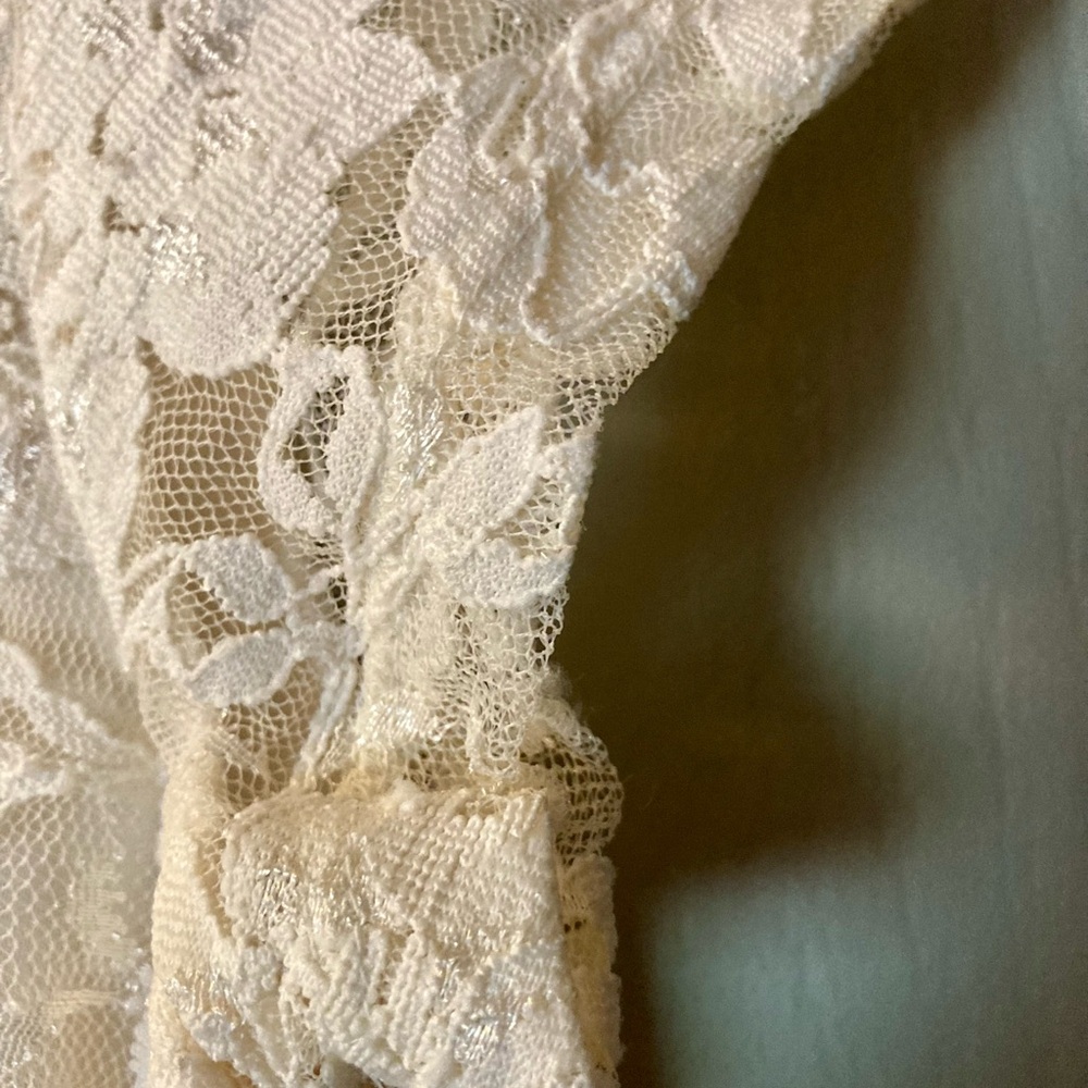 Fever White Lace Short Sleeve Top - Picture 7 of 12